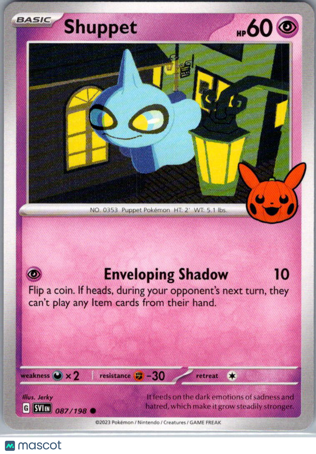 2023 Scarlet & Violet Shuppet Trick or Trade #87/198