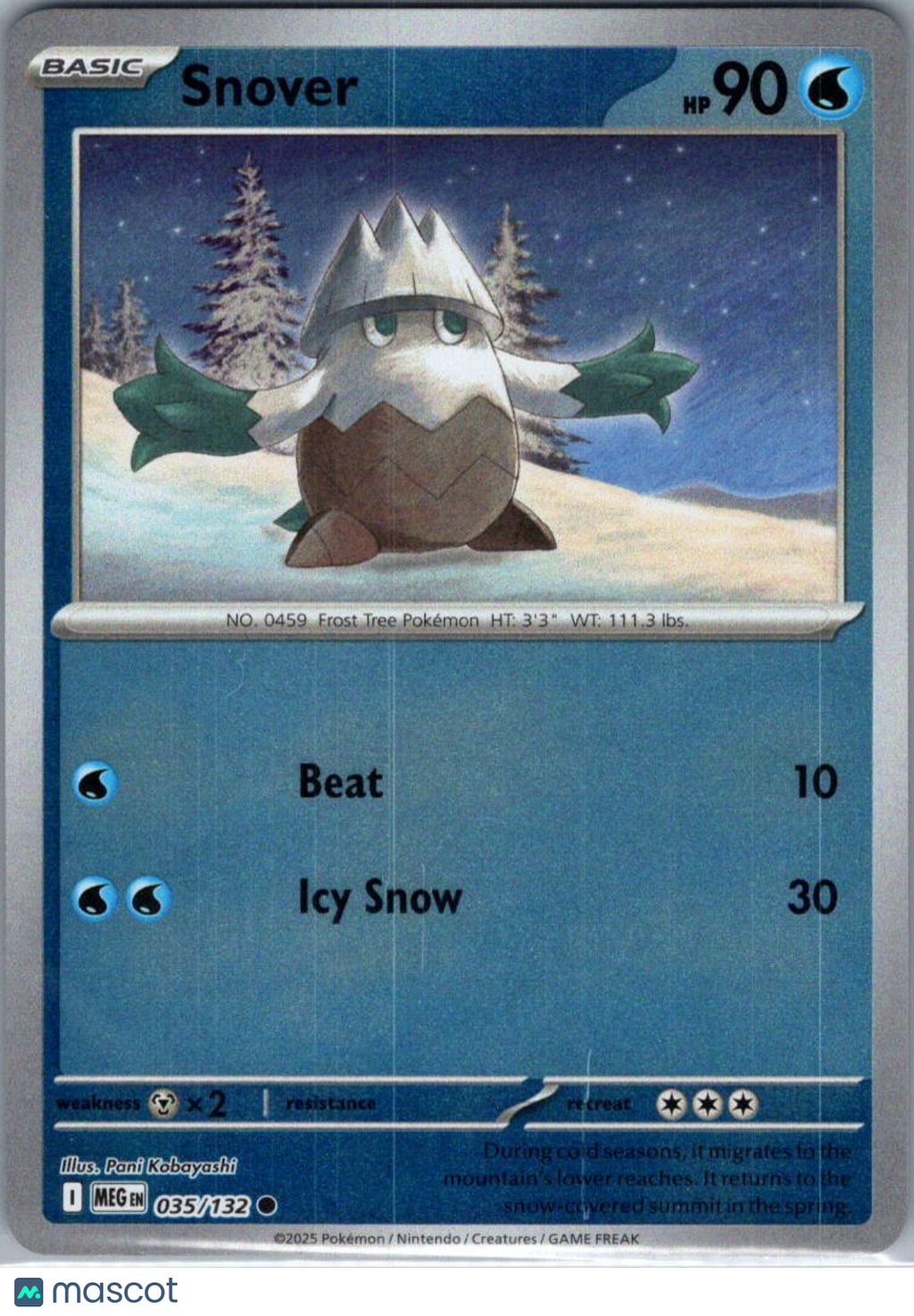 2025 Mega Evolution Snover Reverse Holo #35/132