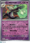 2025 Journey Together Alolan Marowak Reverse Holo Uncommon #57/159
