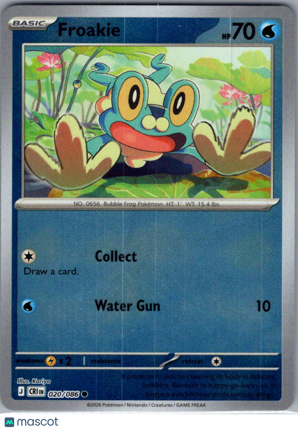 2026 Chaos Rising Froakie Reverse Holo #20/86