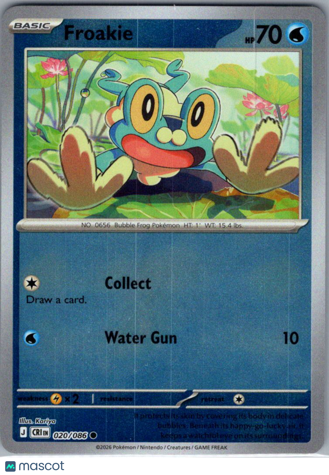 2026 Chaos Rising Froakie Reverse Holo #20/86