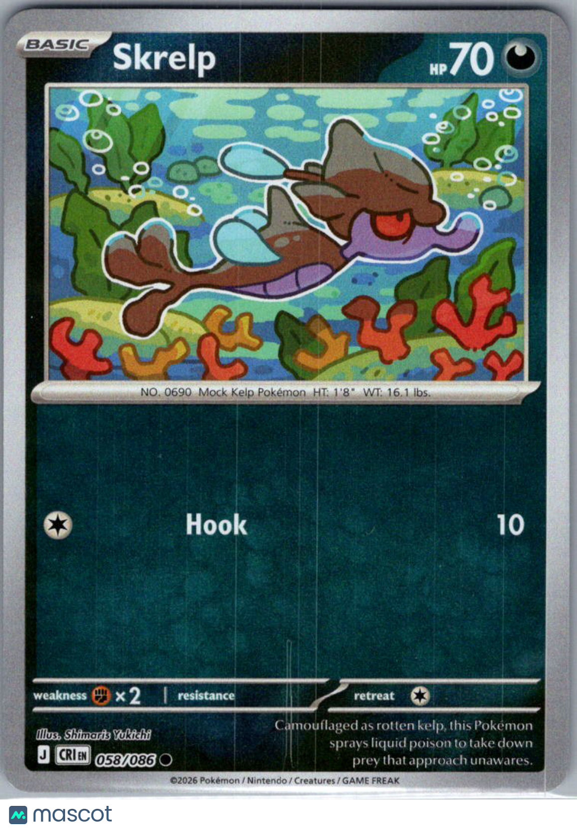 2026 Chaos Rising Skrelp Reverse Holo #58/86