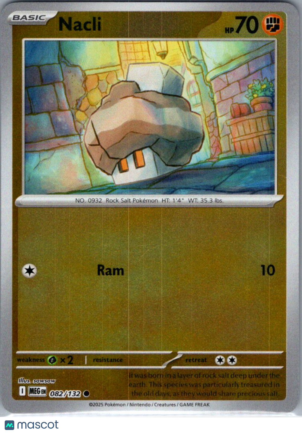 2025 Mega Evolution Nacli Reverse Holo #82/132