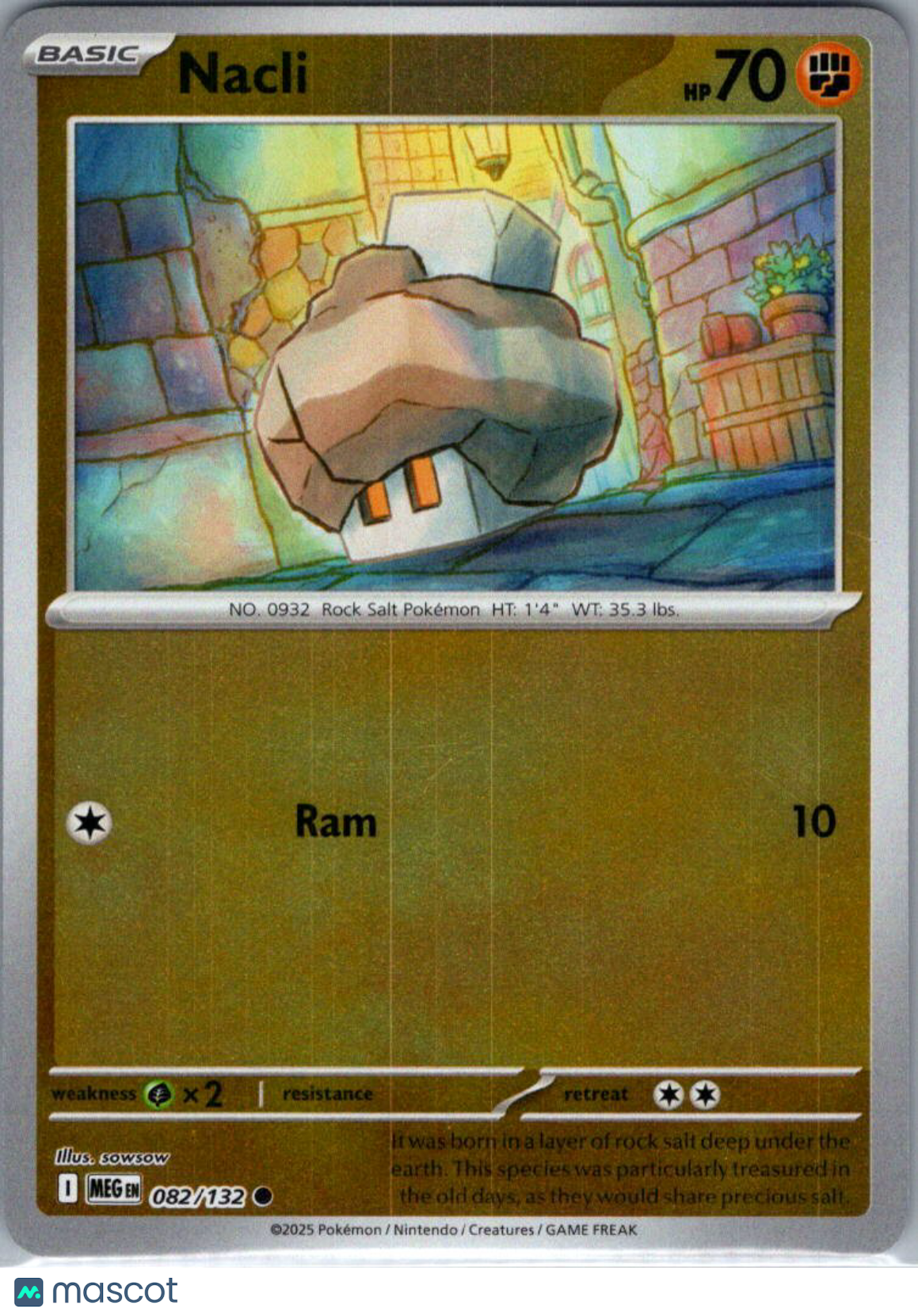 2025 Mega Evolution Nacli Reverse Holo #82/132
