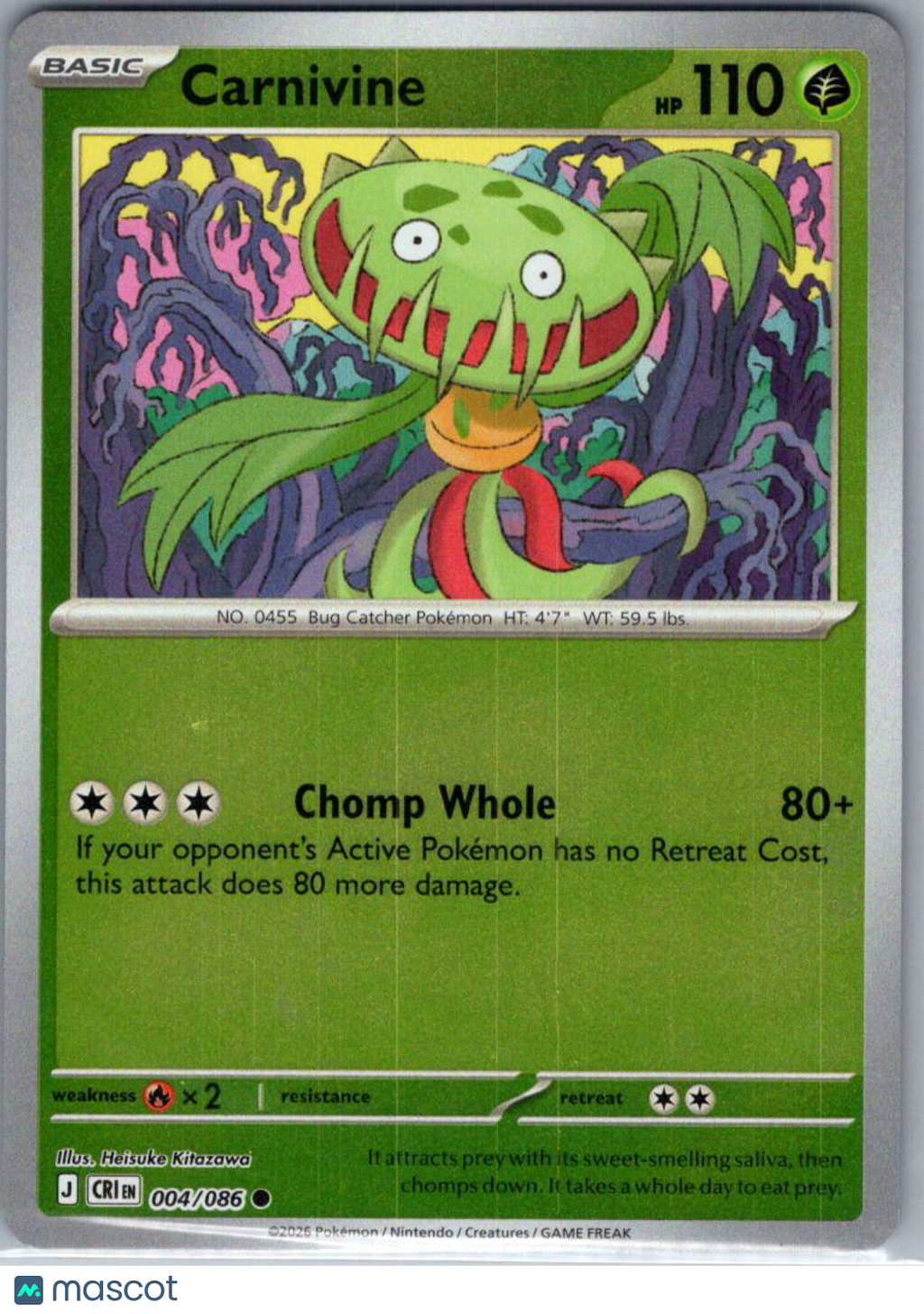 2026 Chaos Rising Carnivine Reverse Holo #4/86