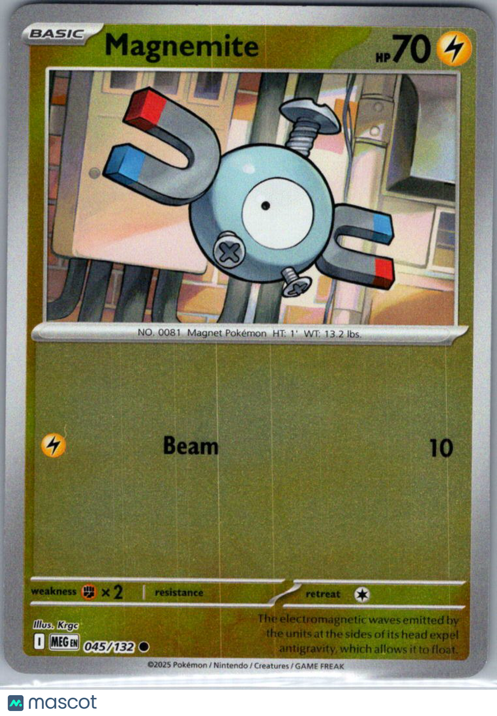 2025 Mega Evolution Magnemite Reverse Holo #45/132