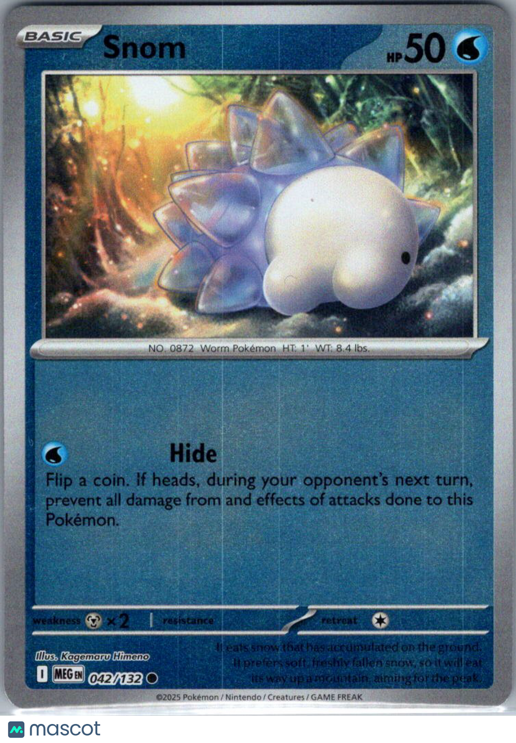 2025 Mega Evolution Snom Reverse Holo #42/132