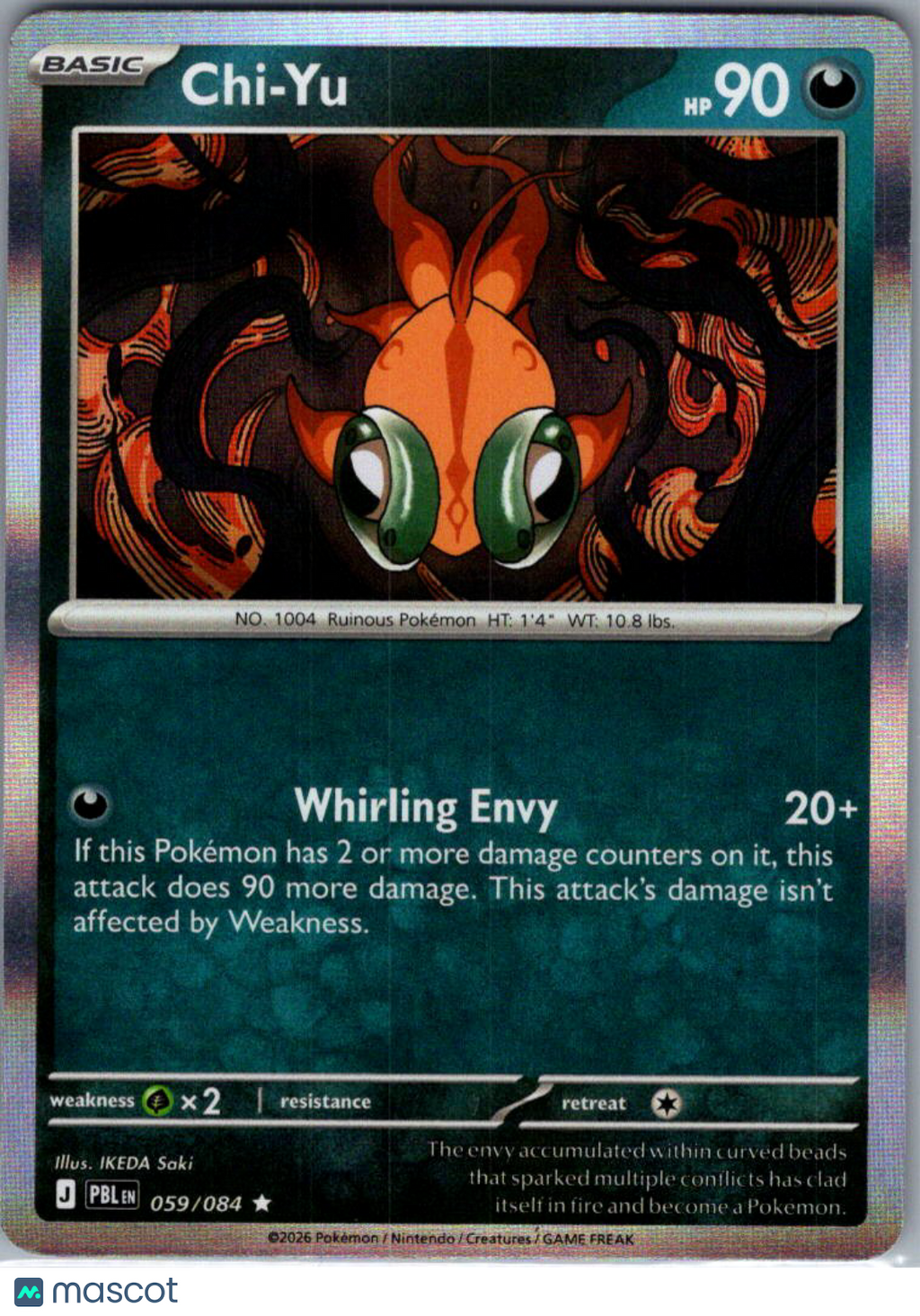 2026 Pitch Black Chi-Yu Reverse Holo Rare #059/084