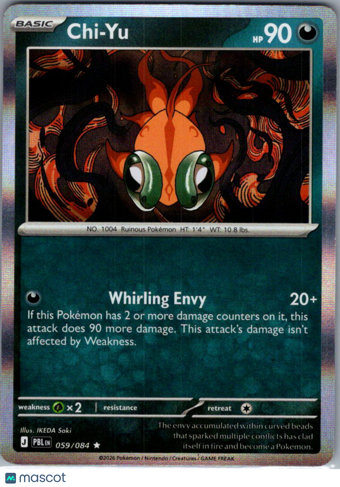 2026 Pitch Black Chi-Yu Reverse Holo Rare #059/084