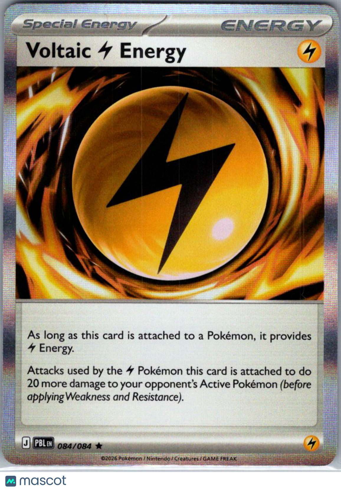 2026 Pitch Black Voltaic Lightning Energy Holo Rare #084/084