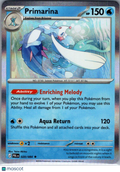 2026 Pitch Black Primarina Holo Rare #020/084