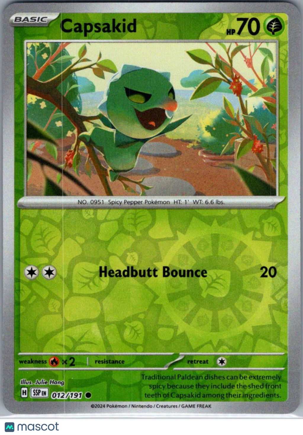 2024 Surging Sparks Capsakid Reverse Holo #12/191