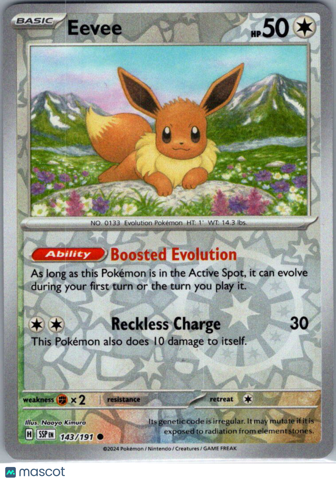 2024 Surging Sparks Eevee Reverse Holo #143/191