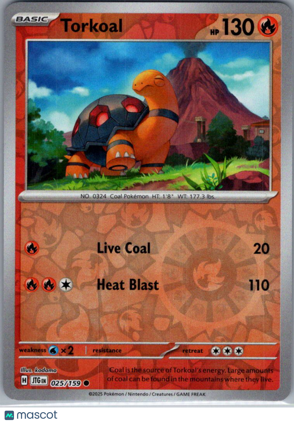 2025 Journey Together Torkoal Reverse Holo #25/159