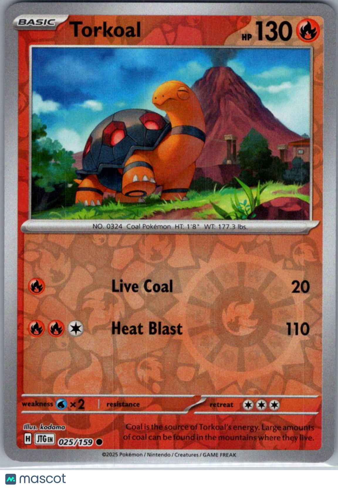 2025 Journey Together Torkoal Reverse Holo #25/159