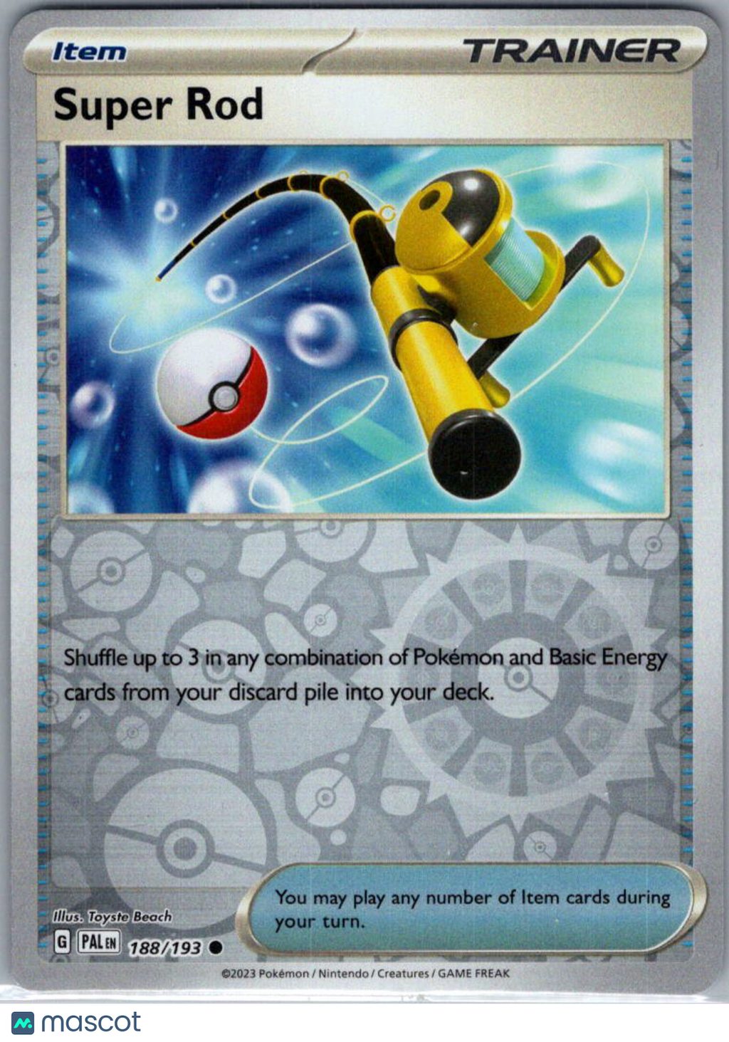 2023 Paldea Evolved Super Rod Reverse Holo #188/193