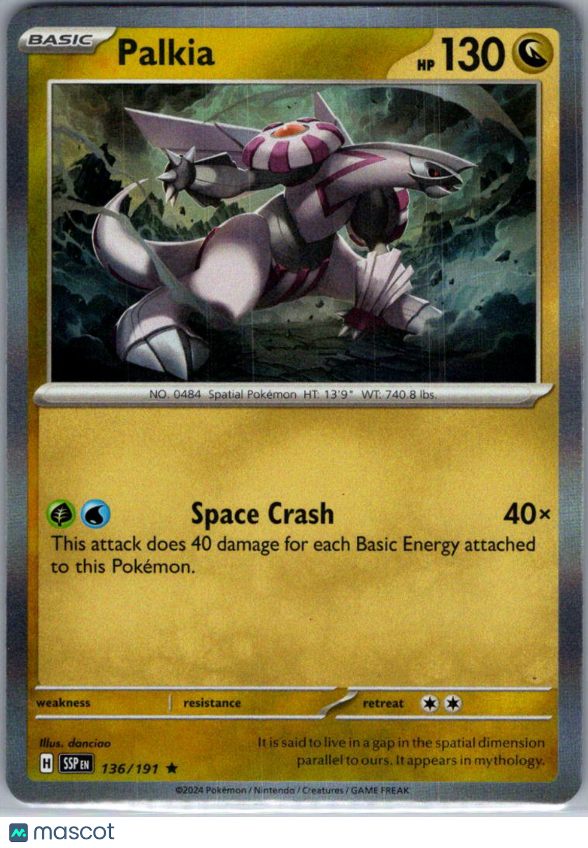 2024 Surging Sparks Palkia Holo Rare #136/191