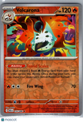 2025 Black Bolt Volcarona Reverse Holo Rare #16/86