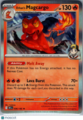 2025 Destined Rivals Ethan's Magcargo Holo Rare #36/182