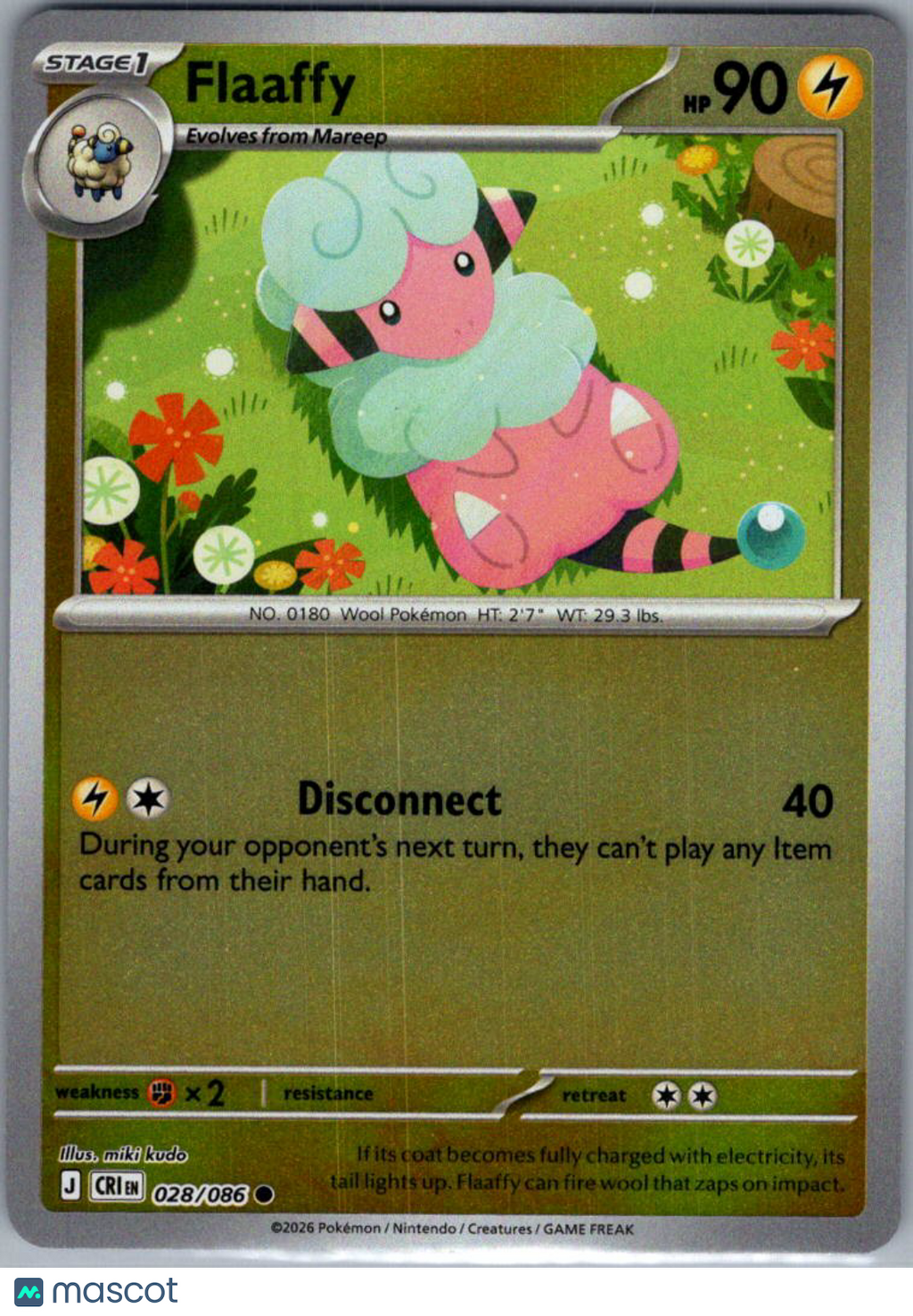 2026 Chaos Rising Flaaffy Reverse Holo #28/86
