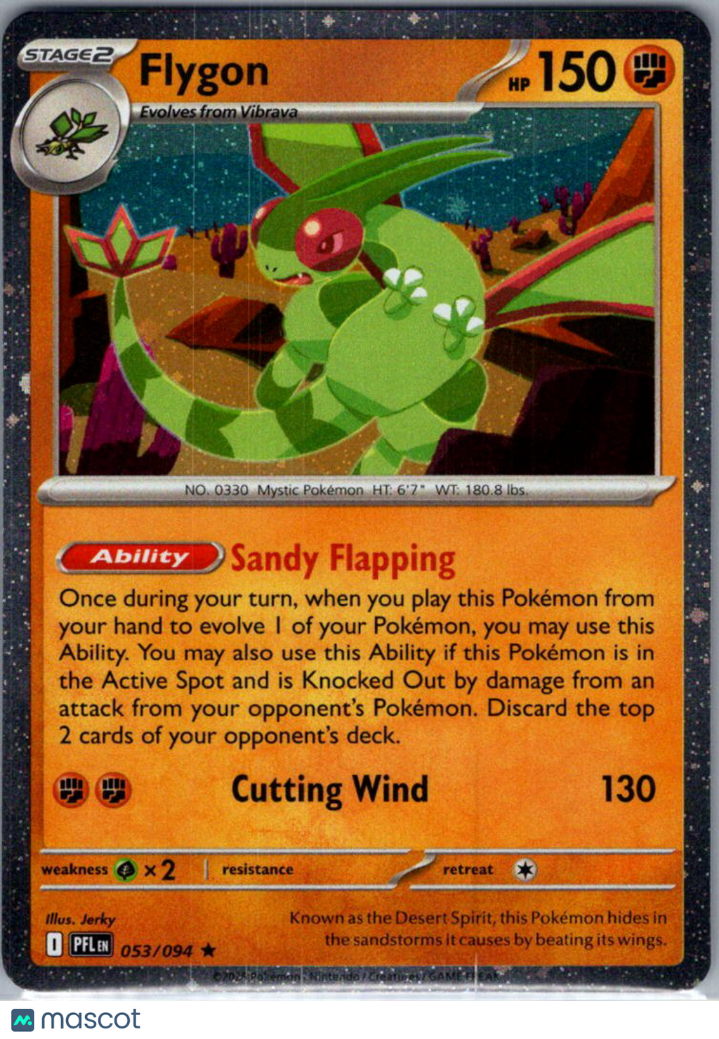 2025 Mega Evolution – Phantasmal Flames Flygon Cosmic Holo Rare #53/94