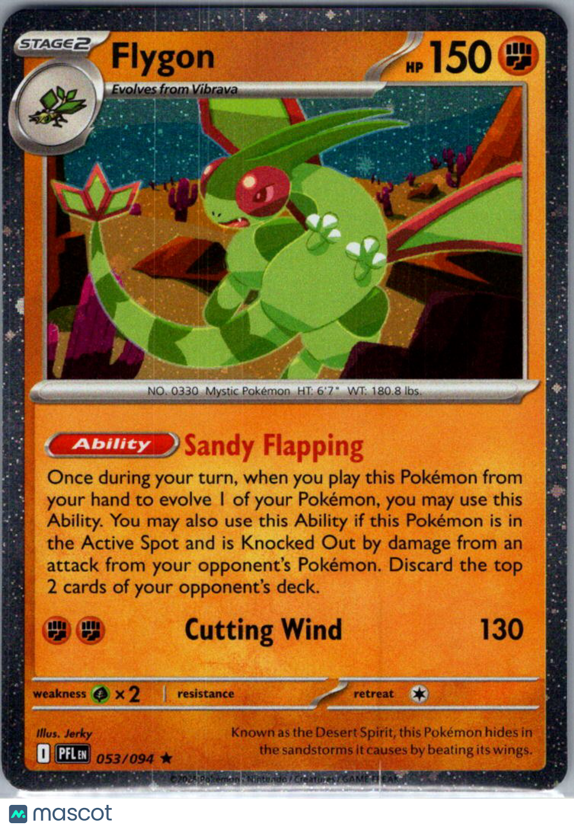 2025 Mega Evolution – Phantasmal Flames Flygon Cosmic Holo Rare #53/94