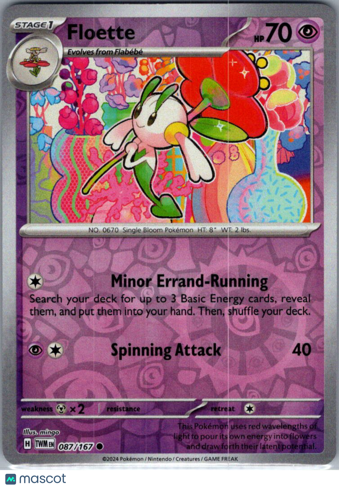 2024 Twilight Masquerade Floette Reverse Holo #87/167