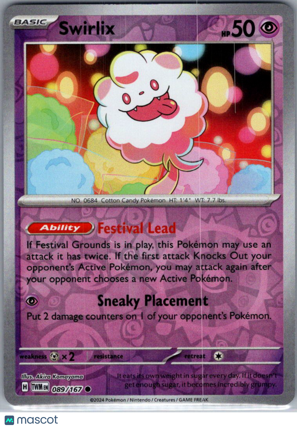 2024 Twilight Masquerade Swirlix Reverse Holo #89/167