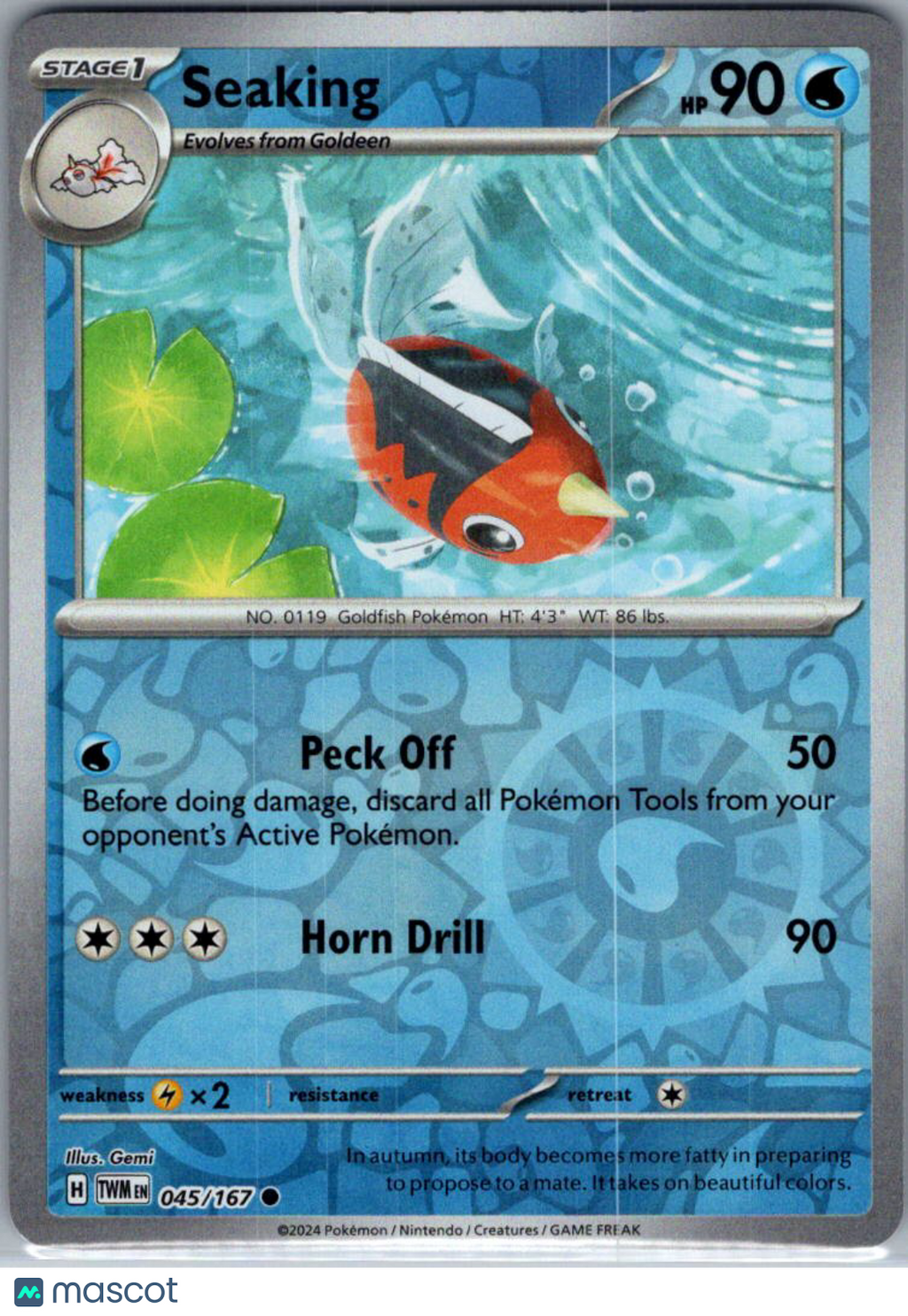 2024 Twilight Masquerade Seaking Reverse Holo #45/167