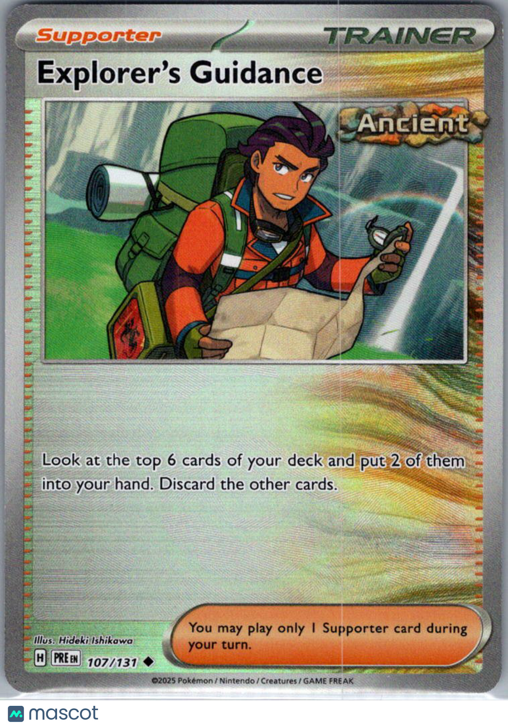 2025 Prismatic Evolutions Explorer's Guidance Reverse Holo Pokeball #107/131