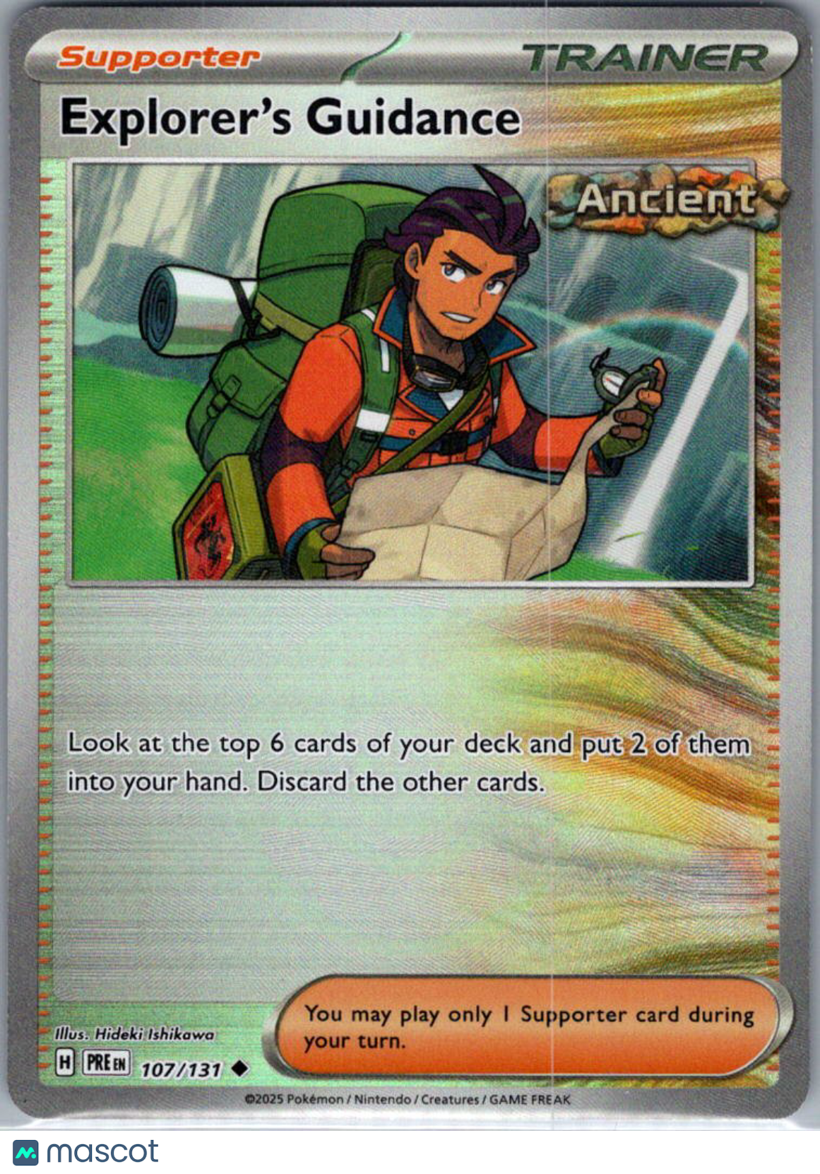 2025 Prismatic Evolutions Explorer's Guidance Reverse Holo Pokeball #107/131