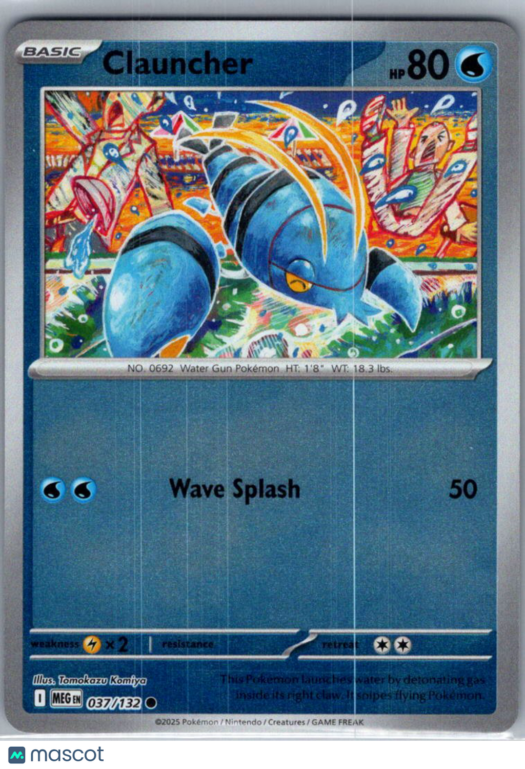 2025 Mega Evolution Clauncher Reverse Holo #37/132