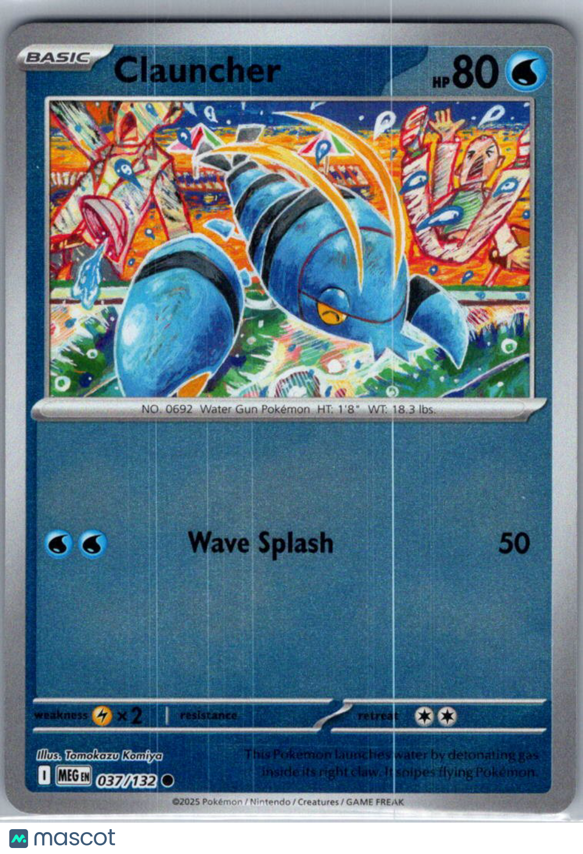 2025 Mega Evolution Clauncher Reverse Holo #37/132