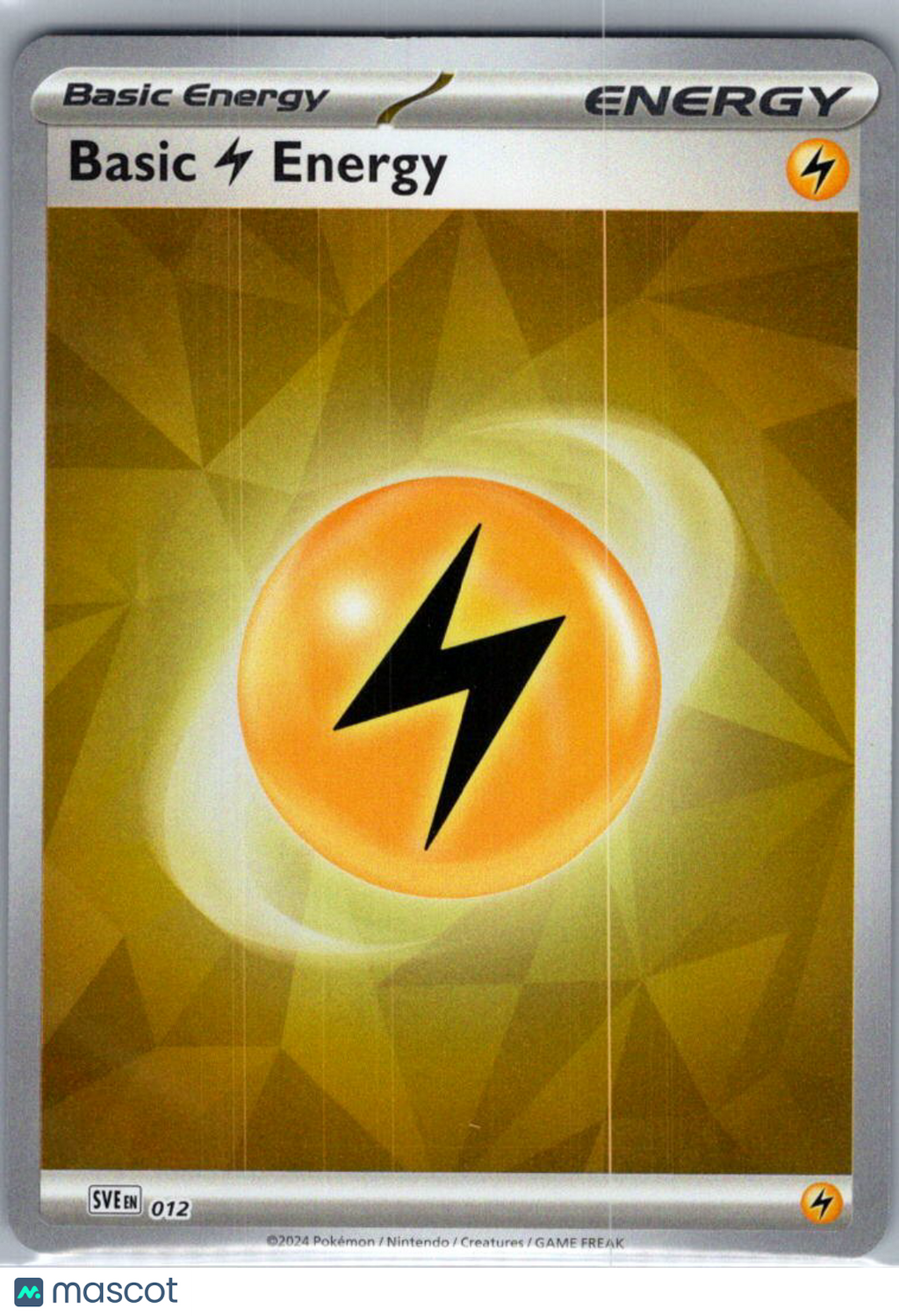 Scarlet & Violet Basic Energies Basic Lightning Energy Reverse Holo #012