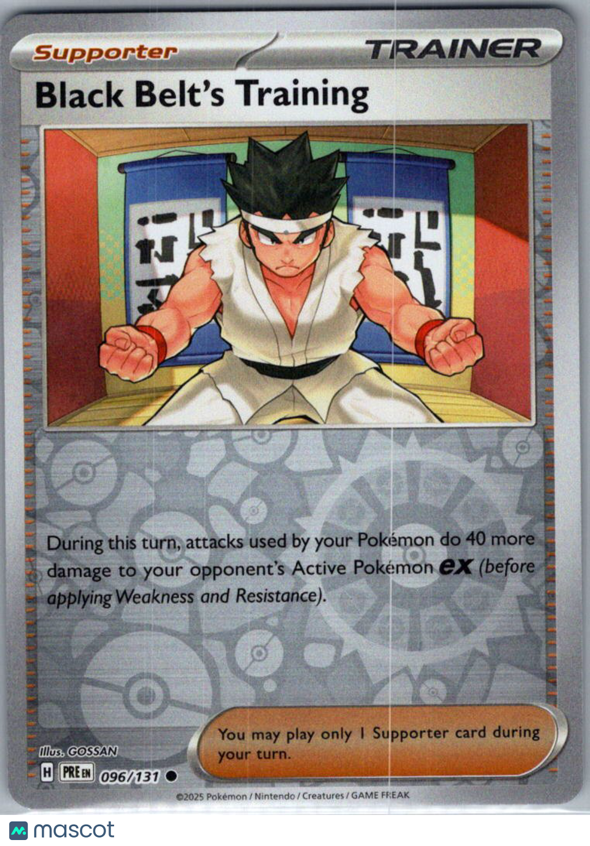 2025 Prismatic Evolutions Black Belt's Training Reverse Holo #96/131