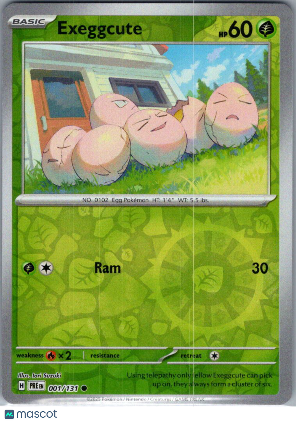 2025 Prismatic Evolutions Exeggcute Reverse Holo #1/131