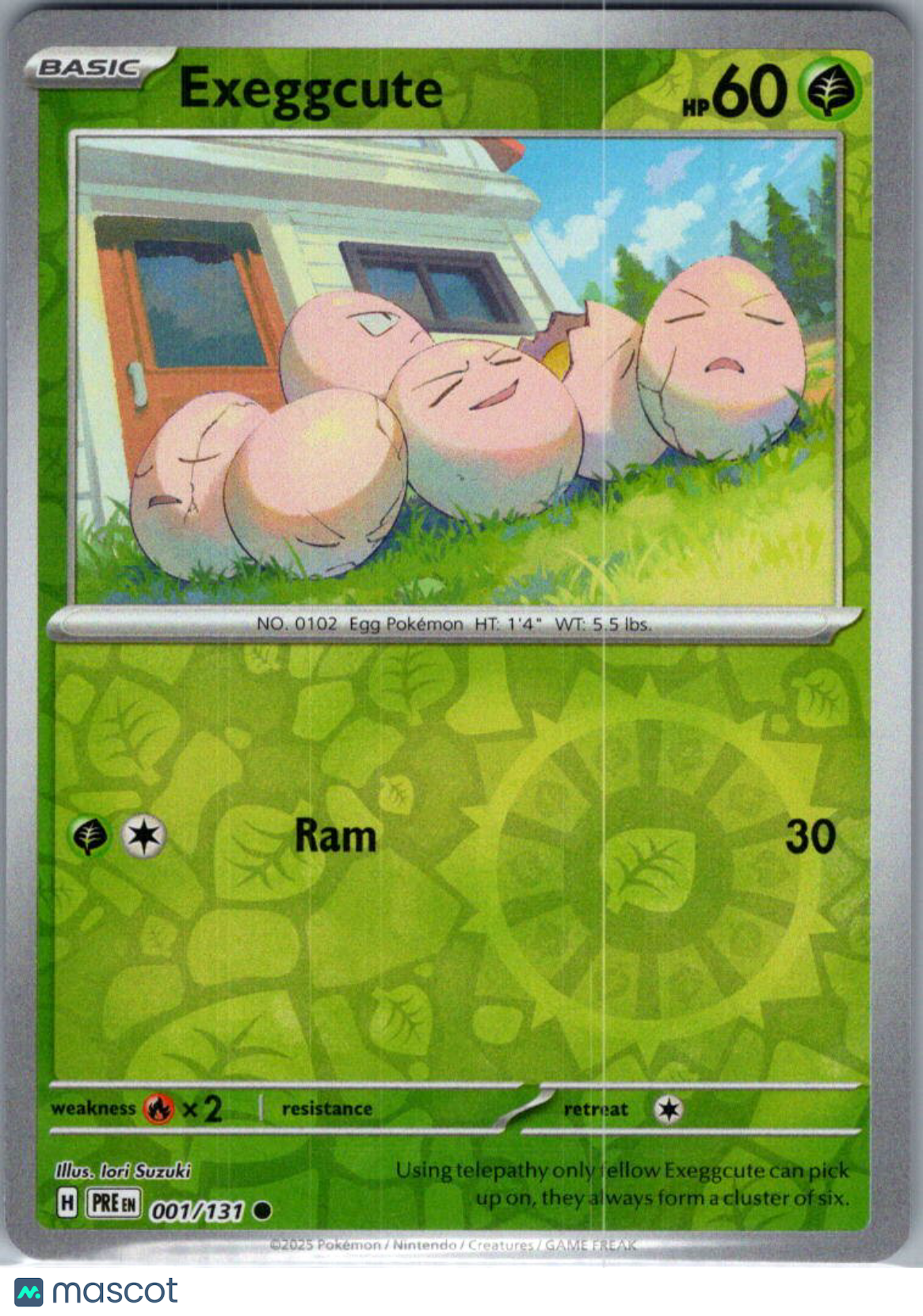 2025 Prismatic Evolutions Exeggcute Reverse Holo #1/131