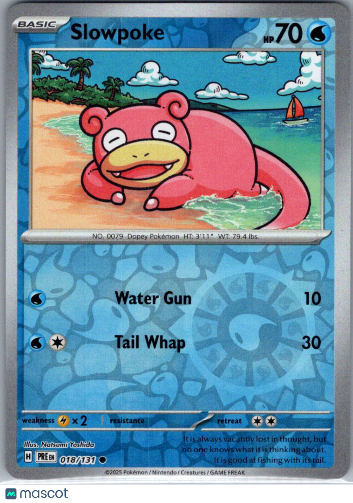 2025 Prismatic Evolutions Slowpoke Reverse Holo #18/131