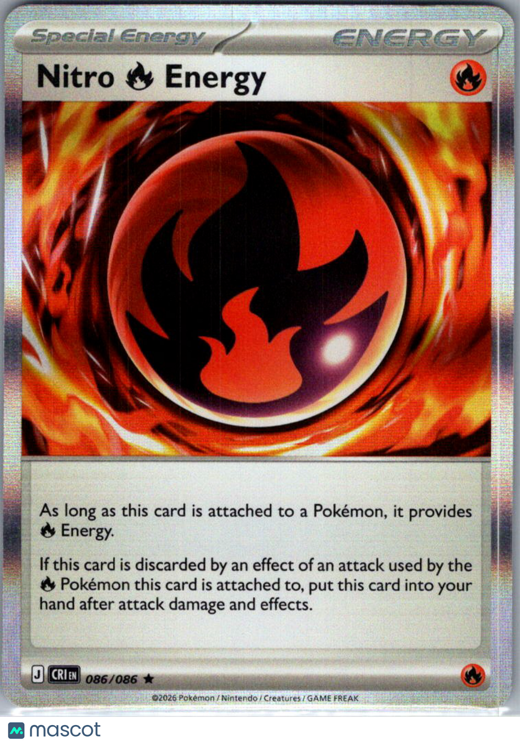2026 Chaos Rising Nitro Energy Holo Rare #86/86