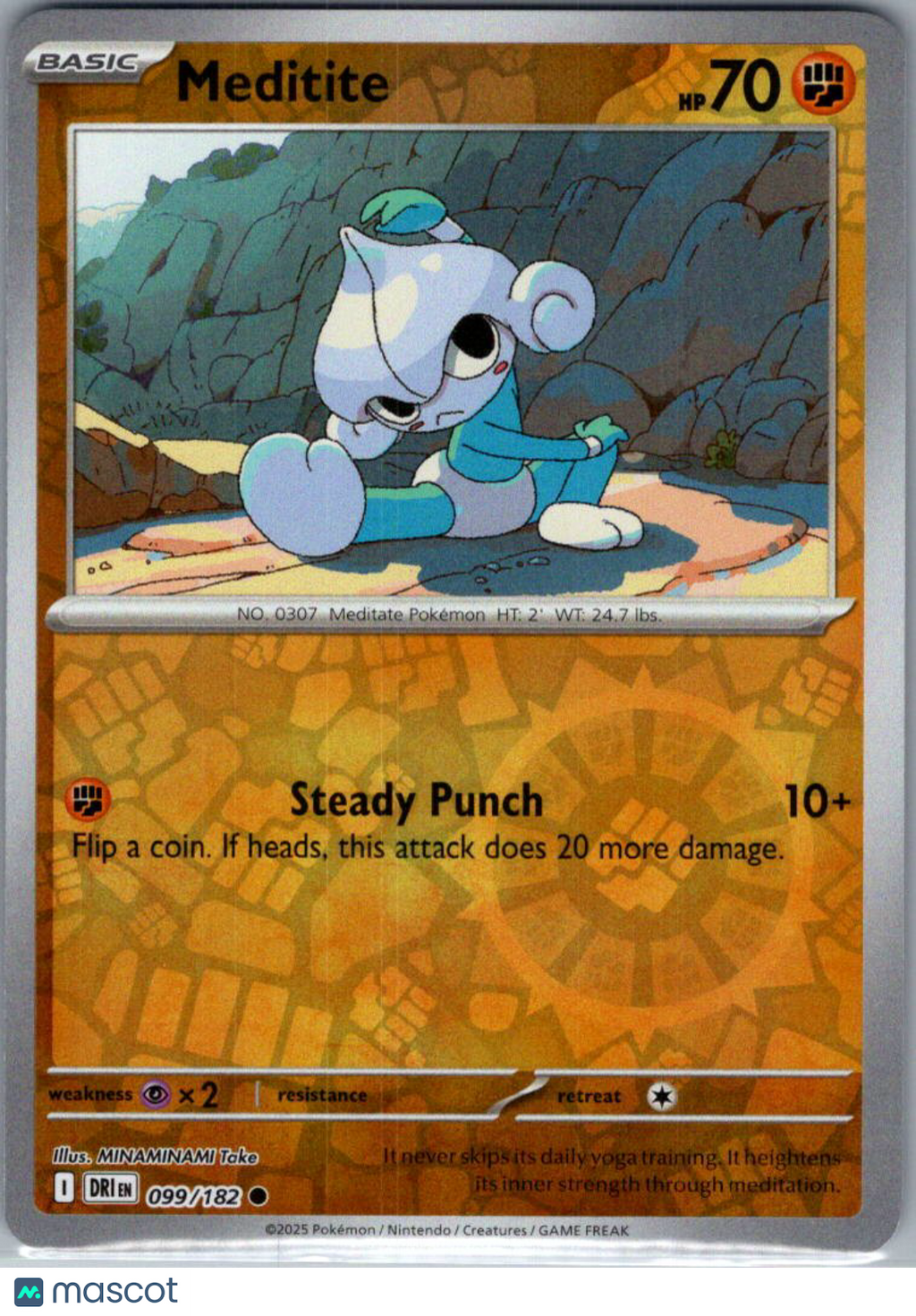 2025 Destined Rivals Meditite Reverse Holo #99/182