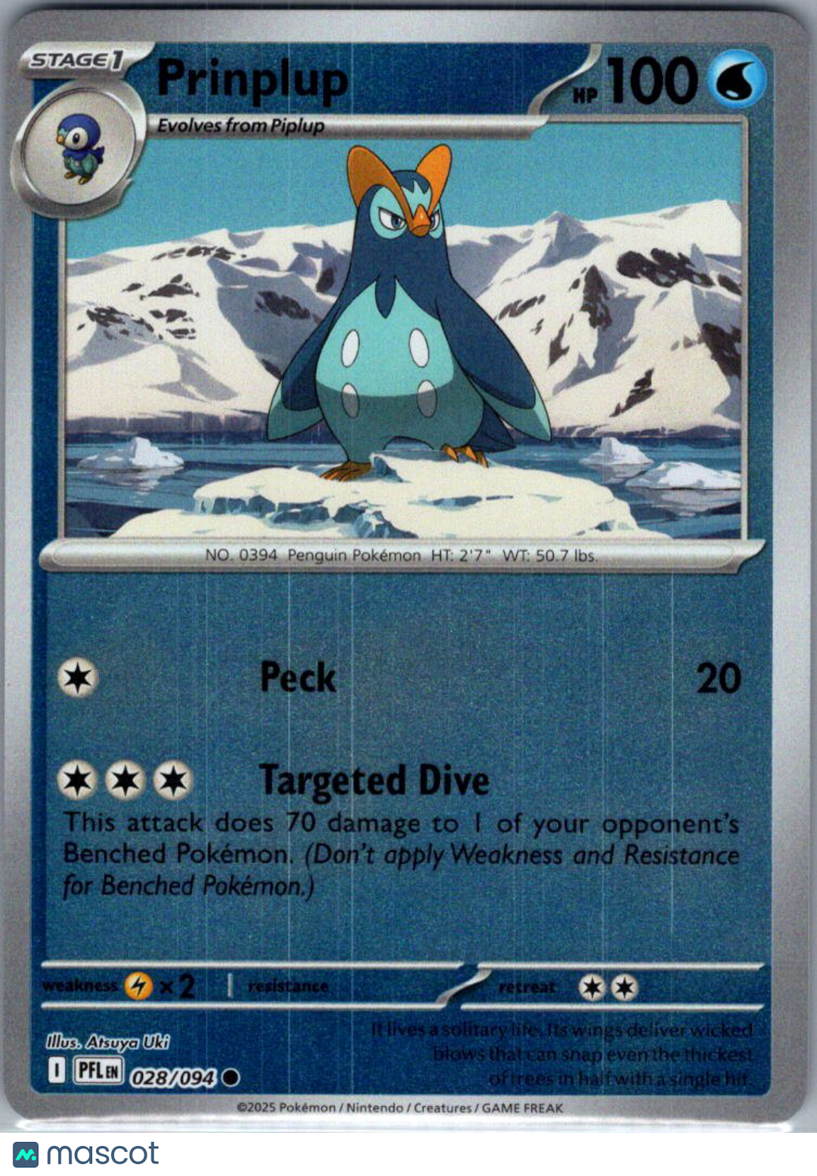 2025 Mega Evolution – Phantasmal Flames Prinplup Reverse Holo #28/94