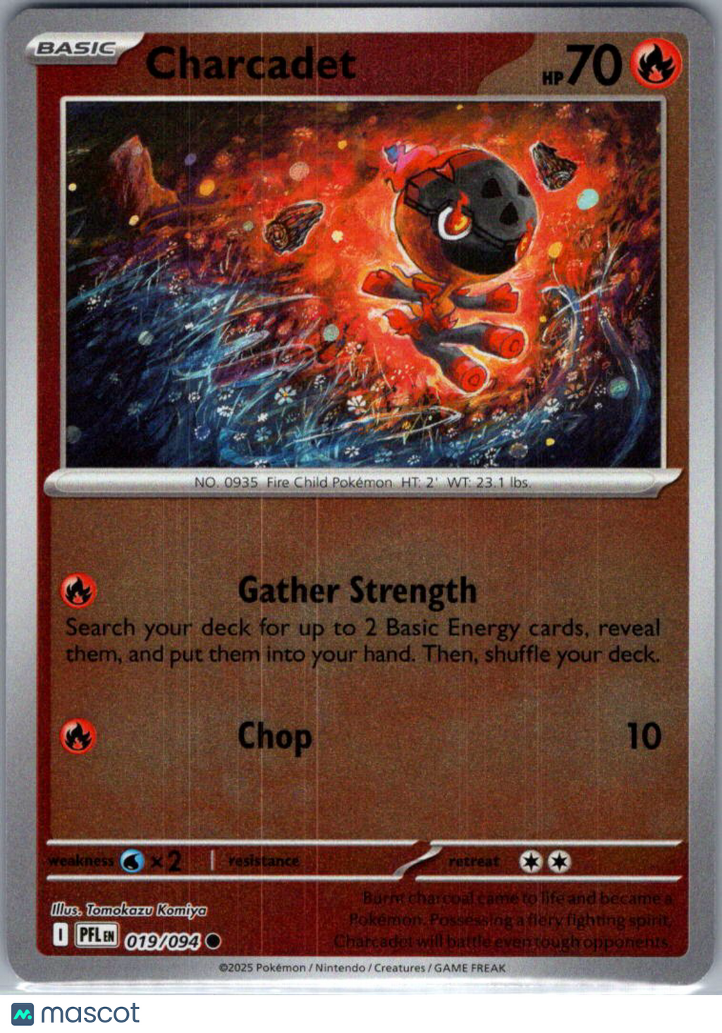 2025 Mega Evolution – Phantasmal Flames Charcadet Reverse Holo #19/94