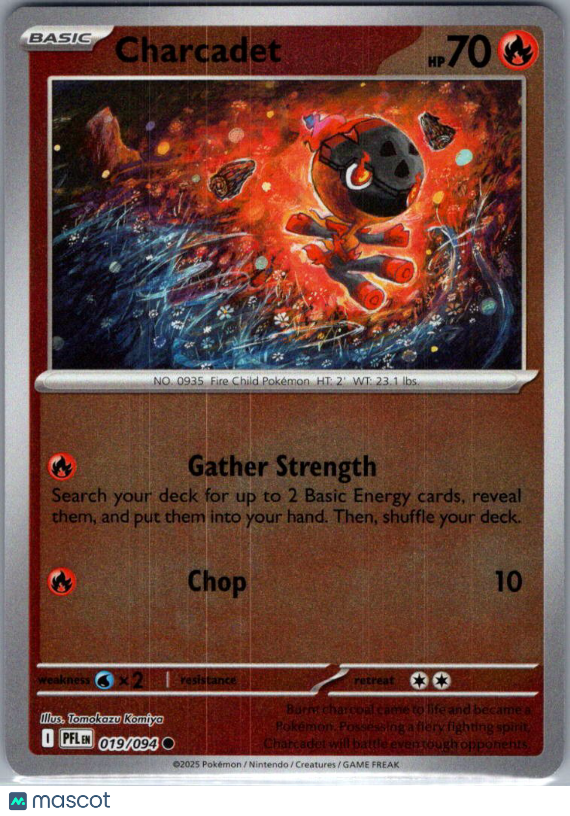2025 Mega Evolution – Phantasmal Flames Charcadet Reverse Holo #19/94