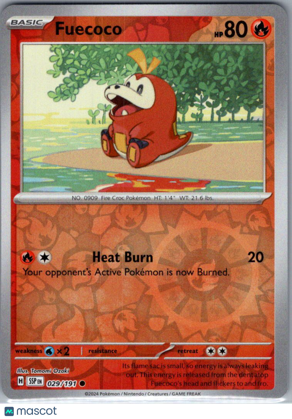2024 Surging Sparks Fuecoco Reverse Holo #029/191