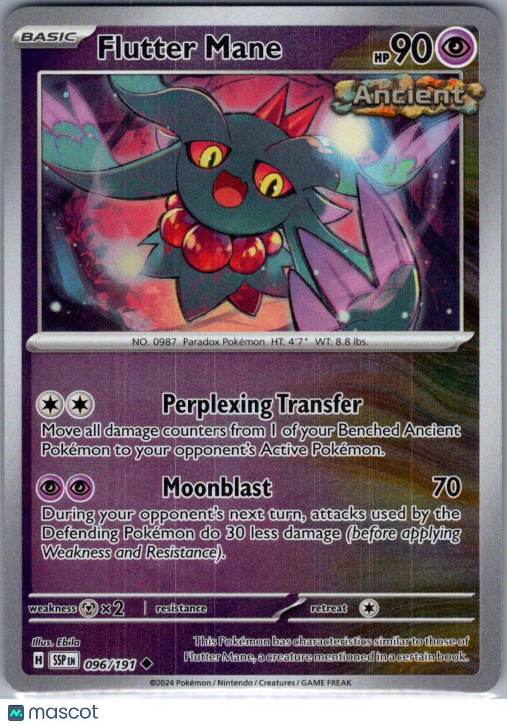 2024 Surging Sparks Flutter Mane Reverse Holo Uncommon #96/191