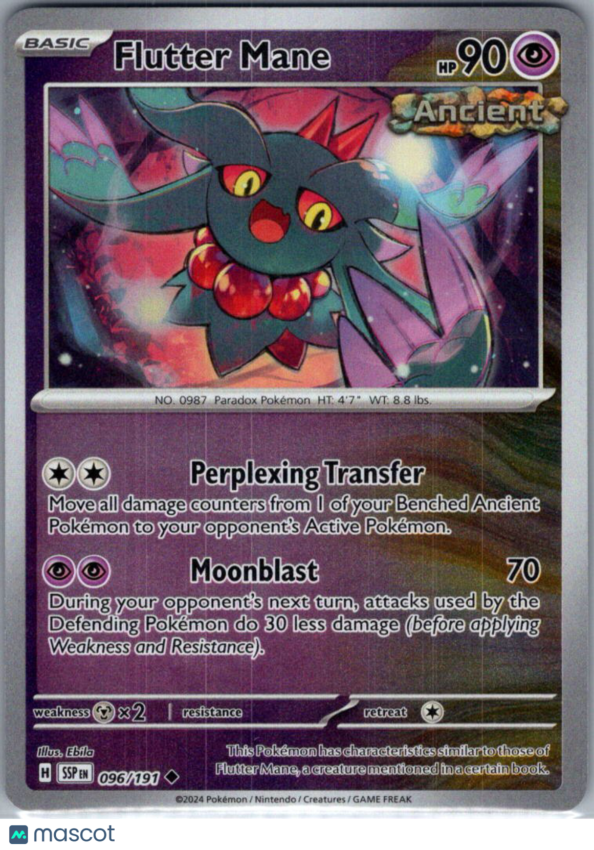 2024 Surging Sparks Flutter Mane Reverse Holo Uncommon #96/191