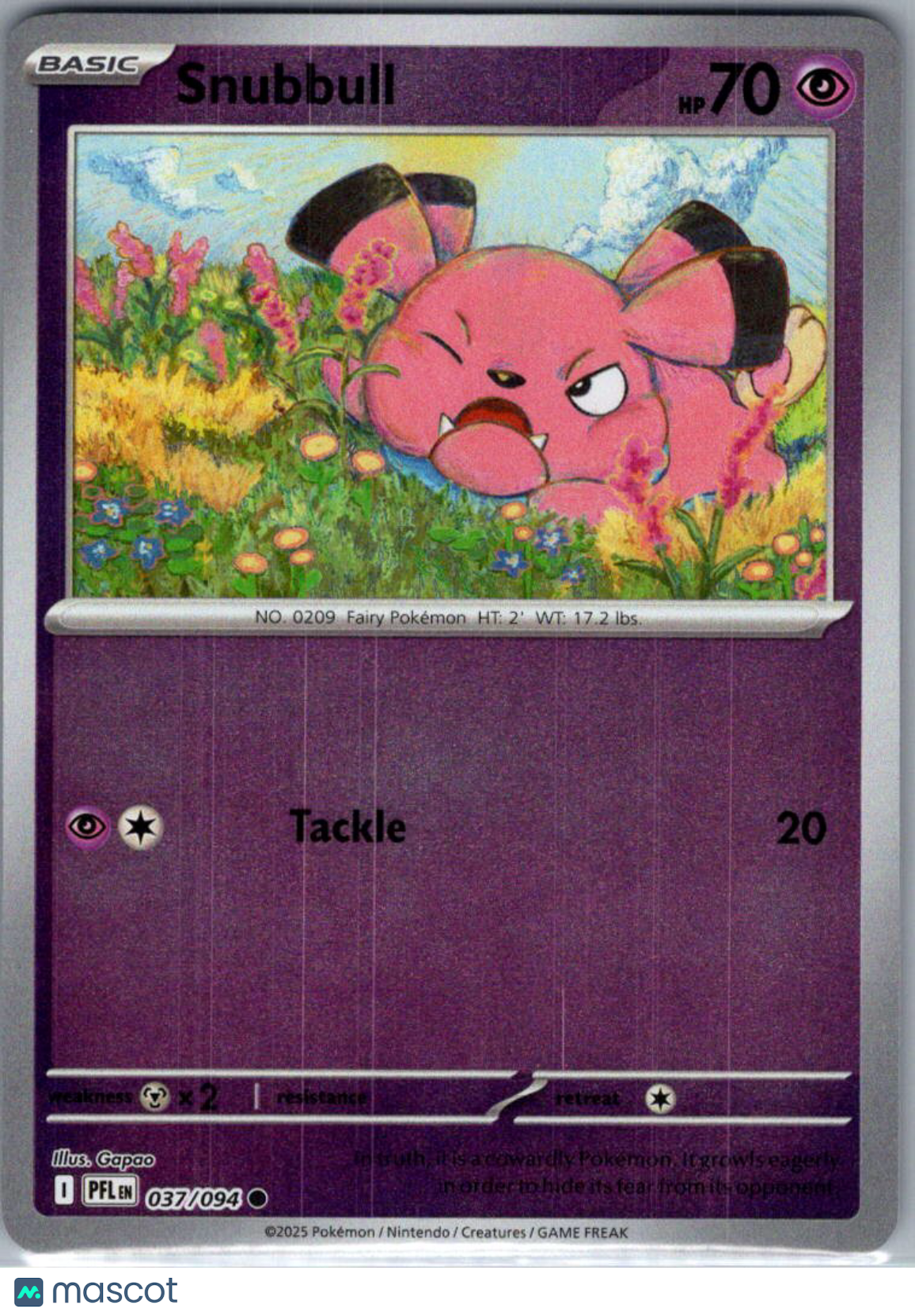 2025 Mega Evolution – Phantasmal Flames Snubbull Reverse Holo #37/94