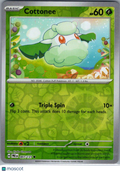 2025 Prismatic Evolutions Cottonee Reverse Holo #7/131