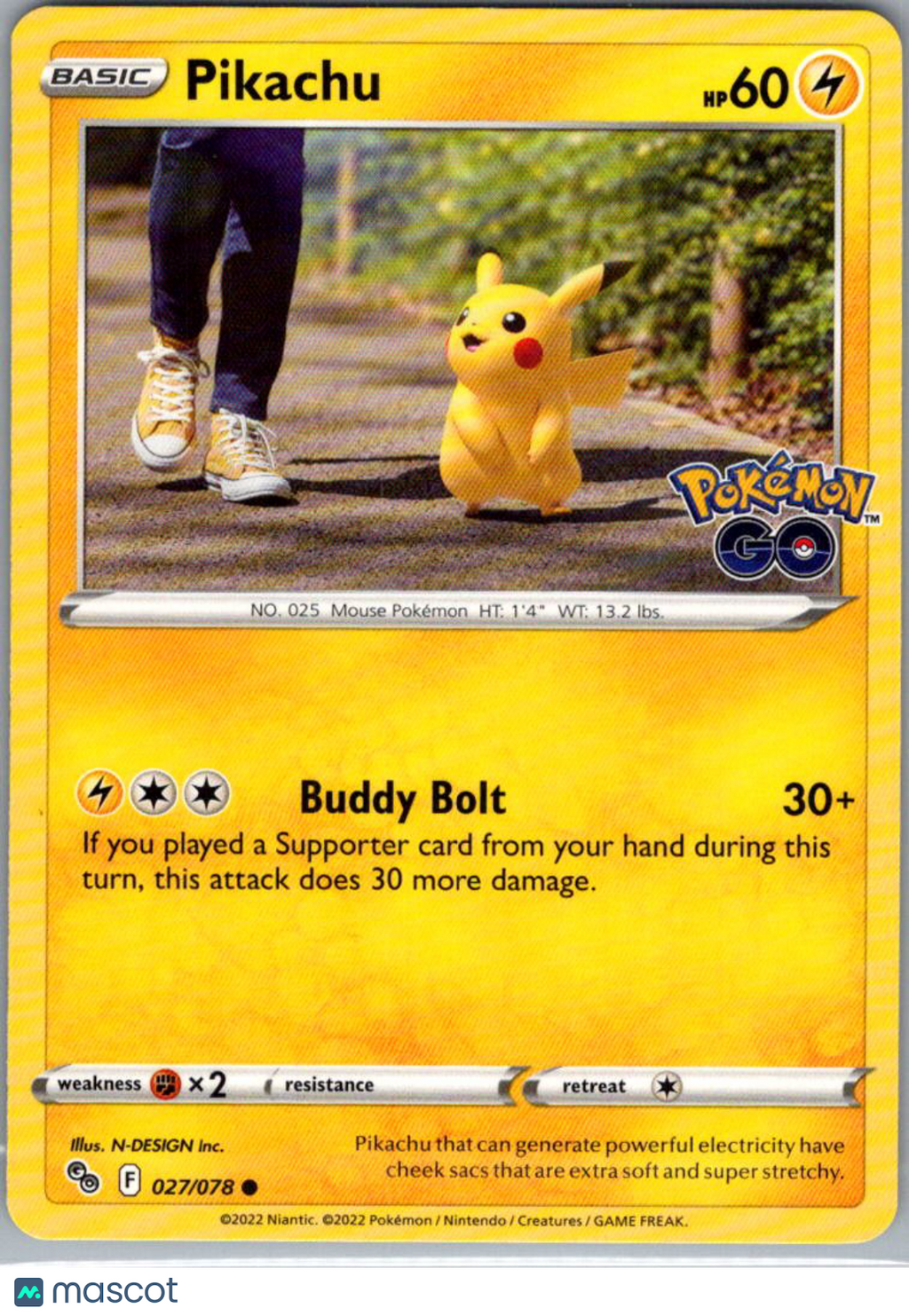 2022 GO Pikachu #27/78