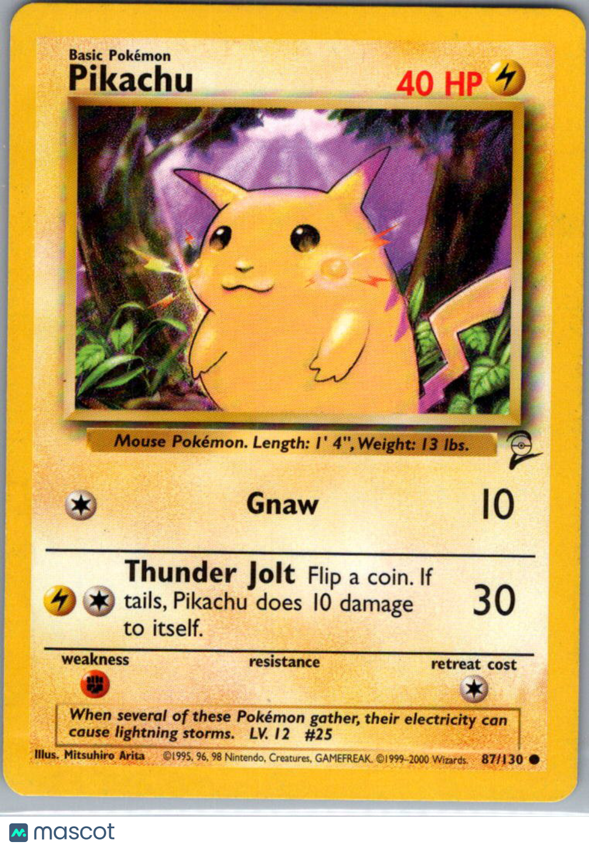 2000 Base Set 2 Pikachu #87/130